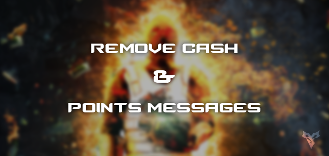 Remove Cash and Points Messages